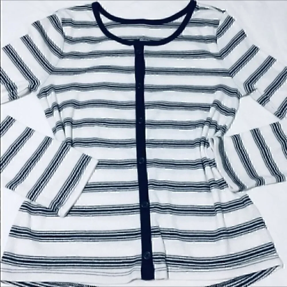 Justice Girls size 8  black and white top